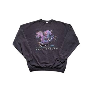1980s vintage High Strung horse graphic crewneck sweatshirt with graphic horse